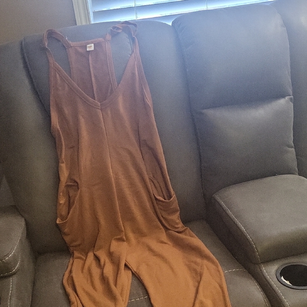 Casual Brown Jumpsuit